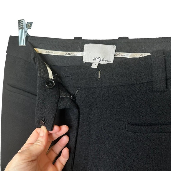 3.1 Phillips Pants Womens Lim Virgin Wool Silk Lined Tall Straight Leg Black 4 - Picture 8 of 11